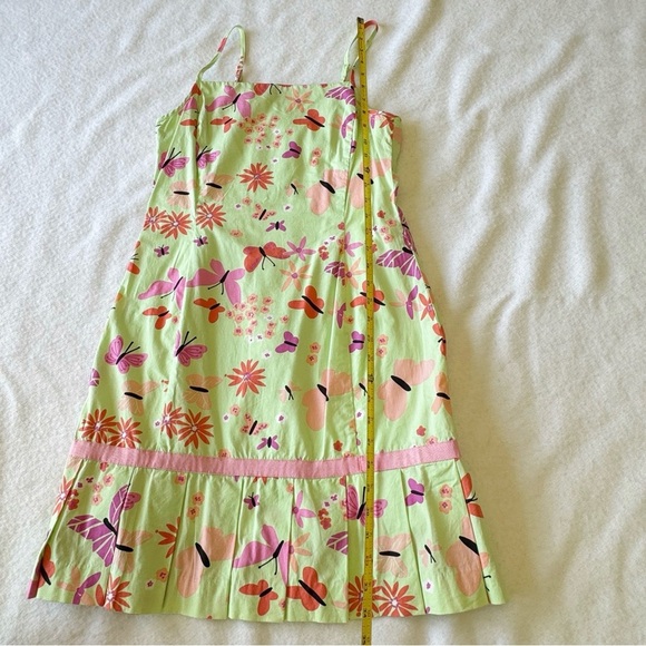 Vintage Lilly Pulitzer Bonjour Butterfly Floral Pleated Mini Dress Size 4 - Picture 6 of 10
